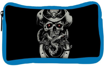 

Snoogg Eco Friendly Canvas Girly Skull Designer Student Pen Pencil Case Coin Purse Pouch Cosmetic Makeup Bag (BLUE) Pouch(Multicolor)