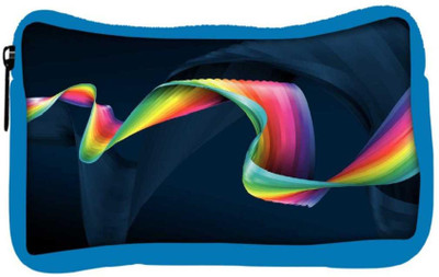 

Snoogg Eco Friendly Canvas Wavy Mixed Color Designer Student Pen Pencil Case Coin Purse Pouch Cosmetic Makeup Bag (BLUE) Pouch(Multicolor)