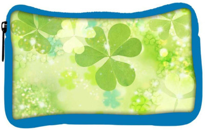 

Snoogg Eco Friendly Canvas Clovers Designer Student Pen Pencil Case Coin Purse Pouch Cosmetic Makeup Bag (BLUE) Pouch(Multicolor)