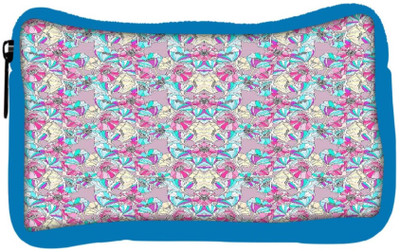 

Snoogg Eco Friendly Canvas Flower Pattern Student Pen Pencil Case Coin Purse Pouch Cosmetic Makeup Bag (BLUE) Pouch(Multicolor)