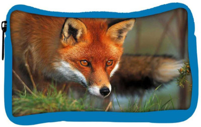 

Snoogg Eco Friendly Canvas Watching Fox Designer Student Pen Pencil Case Coin Purse Pouch Cosmetic Makeup Bag (BLUE) Pouch(Multicolor)