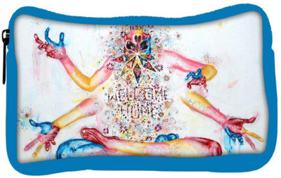 

Snoogg Eco Friendly Canvas Four Hands Designer Student Pen Pencil Case Coin Purse Pouch Cosmetic Makeup Bag (BLUE) Pouch(Multicolor)