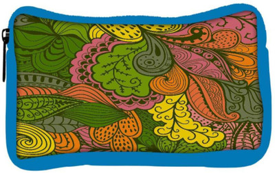 

Snoogg Eco Friendly Canvas Vector Abstract Texture With Abstract Flowers Endless Background Ethnic Student Pen Pencil Case Coin Purse Pouch Cosmetic Makeup Bag (BLUE) Pouch(Multicolor)