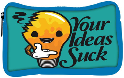 

Snoogg Eco Friendly Canvas Your Ideas Suck Funny Student Pen Pencil Case Coin Purse Pouch Cosmetic Makeup Bag (BLUE) Pouch(Multicolor)