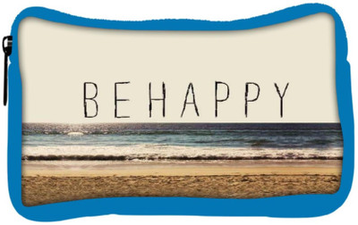 

Snoogg Eco Friendly Canvas Be Happy Student Pen Pencil Case Coin Purse Pouch Cosmetic Makeup Bag (BLUE) Pouch(Multicolor)