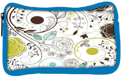 

Snoogg Eco Friendly Canvas Retro Floral Background Student Pen Pencil Case Coin Purse Pouch Cosmetic Makeup Bag (BLUE) Pouch(Multicolor)