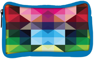 

Snoogg Eco Friendly Canvas Colorful Rhombuses Student Pen Pencil Case Coin Purse Pouch Cosmetic Makeup Bag (BLUE) Pouch(Multicolor)