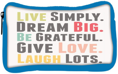 

Snoogg Eco Friendly Canvas Live Big 2529 Student Pen Pencil Case Coin Purse Pouch Cosmetic Makeup Bag (BLUE) Pouch(Multicolor)