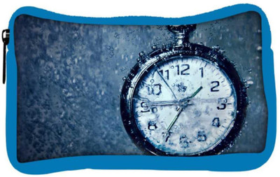 

Snoogg Eco Friendly Canvas Clock In The Rain Designer Student Pen Pencil Case Coin Purse Pouch Cosmetic Makeup Bag (BLUE) Pouch(Multicolor)