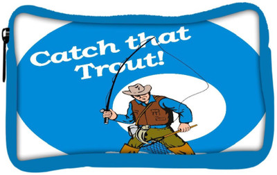 

Snoogg Eco Friendly Canvas Fly Fisherman Fishing Catching Trout Fish Rod Reel Student Pen Pencil Case Coin Purse Pouch Cosmetic Makeup Bag (BLUE) Pouch(Multicolor)