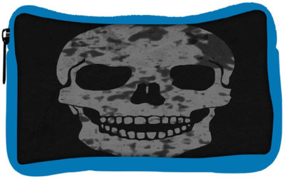 

Snoogg Eco Friendly Canvas Skull Student Pen Pencil Case Coin Purse Pouch Cosmetic Makeup Bag (BLUE) Pouch(Multicolor)
