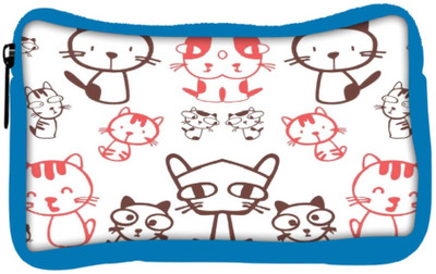 

Snoogg Eco Friendly Canvas Kitties Cute Student Pen Pencil Case Coin Purse Pouch Cosmetic Makeup Bag (BLUE) Pouch(Multicolor)