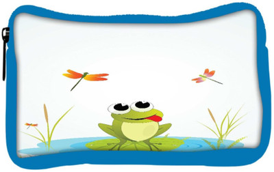 

Snoogg Eco Friendly Canvas Background With Frog Student Pen Pencil Case Coin Purse Pouch Cosmetic Makeup Bag (BLUE) Pouch(Multicolor)