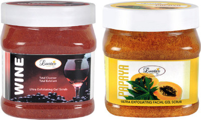 

Luster Wine Gel Scrub + Papaya Gel Scrub(1000 ml)