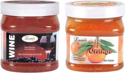 

Luster Wine Gel Scrub + Orange Gel Scrub(1000 ml)