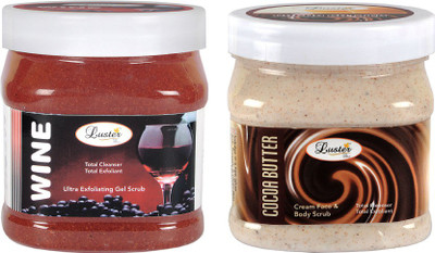 

Luster WINE GEL SCRUB + COCOA BUTTER CREAM SCRUB Scrub(1000 ml)