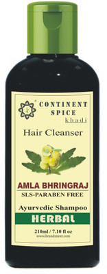 

Continent Spice Khadi Amla & Bhringraj Shampoo/Cleanser (SLS & Paraben Free)- CS682005(210 ml)