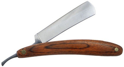 

ZenShanti OEM Straight Edge Stainless Steel Wooden Handle Barber Razor | Brown Handle