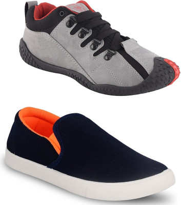

Chevit Men's Combo Pack of 2 Sports & Casual Shoes (Running & Loafers Shoes ) Running Shoes For Men(Multicolor