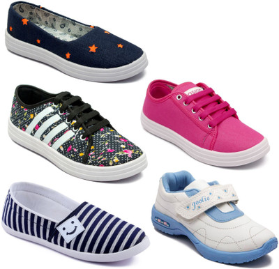 

Asian Women Casual & Running Shoes Combo Pack of 5 Casuals For Women(Multicolor