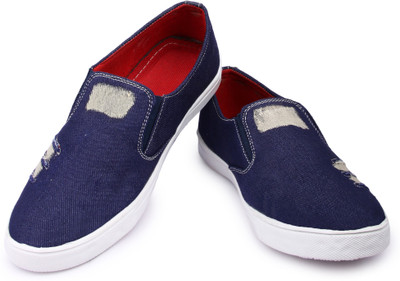 

Anson Men Blue Denim Causal shoes Slip On Sneakers For Men(Blue