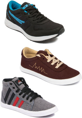 

Asian Men Casual & Running Shoes Combo Pack of 3 Casuals For Men(Multicolor