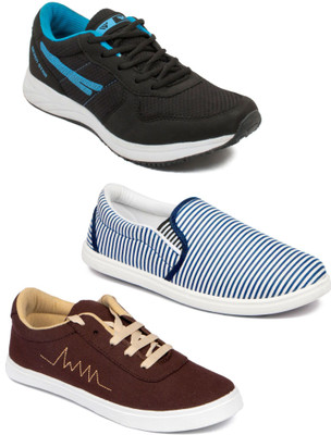 

Asian Men Casual & Running Shoes Combo Pack of 3 Casuals For Men(Multicolor