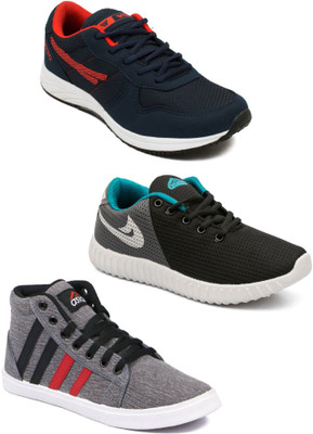 

Asian Men Casual & Running Shoes Combo Pack of 3 Casuals For Men(Multicolor