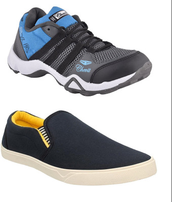 

Chevit Men's Combo Pack of 2 Sports & Casual Shoes (Running & Loafers Shoes ) Casuals For Men(Multicolor