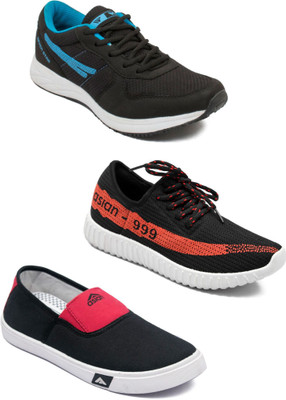 

Asian Men Casual & Running Shoes Combo Pack of 3 Casuals For Men(Multicolor