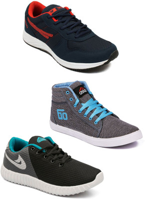 

Asian Men Casual & Running Shoes Combo Pack of 3 Casuals For Men(Multicolor