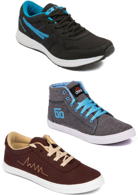 

Asian Men Casual & Running Shoes Combo Pack of 3 Casuals For Men(Multicolor