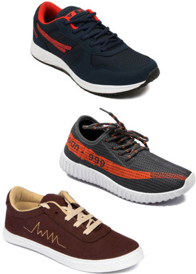 

Asian Men Casual & Running Shoes Combo Pack of 3 Casuals For Men(Multicolor