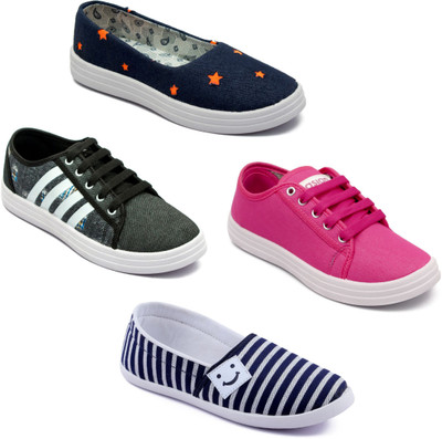 

Asian Women Casual & Running Shoes Combo Pack of 4 Casuals For Women(Multicolor