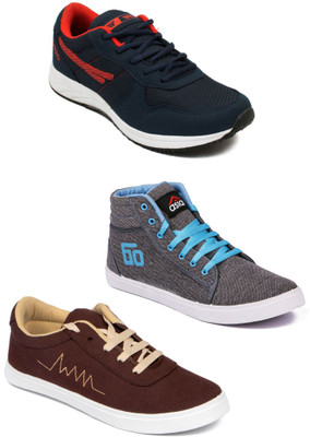 

Asian Men Casual & Running Shoes Combo Pack of 3 Casuals For Men(Multicolor