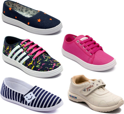 

Asian Women Casual & Running Shoes Combo Pack of 5 Casuals For Women(Multicolor