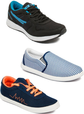 

Asian Men Casual & Running Shoes Combo Pack of 3 Casuals For Men(Multicolor