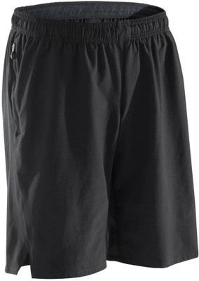 18% OFF on Domyos by Decathlon Solid Men's Black Sports Shorts on