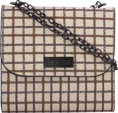 

ESBEDA Women Casual Beige PU Sling Bag