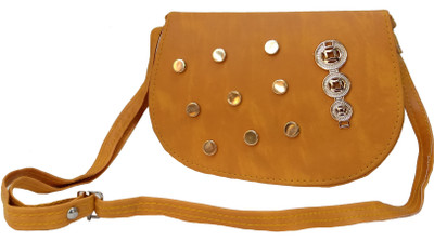 

adius Girls Casual Yellow PU Sling Bag