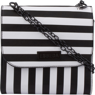 

ESBEDA Women Casual Black, White PU Sling Bag