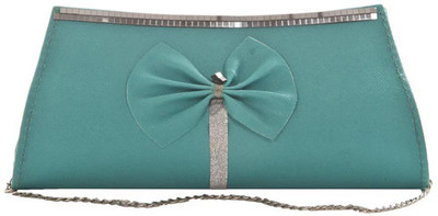 

Aliado Women Evening/Party Green Leatherette Sling Bag
