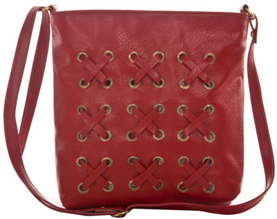 

Aliado Women Casual Red Leatherette Sling Bag