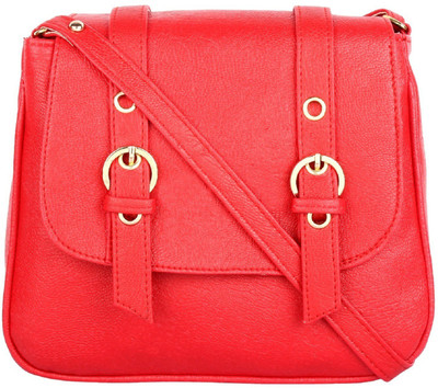 

SV Creations Girls Casual Black Leatherette Sling Bag