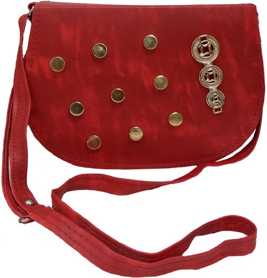 

adius Girls Casual Red PU Sling Bag