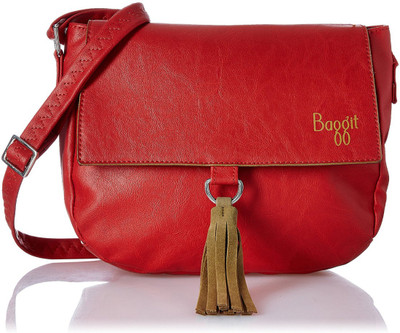 

Baggit Women Casual Red PU Sling Bag