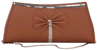 

Aliado Women Evening/Party Brown Leatherette Sling Bag