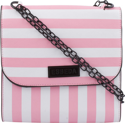 

ESBEDA Women Casual Pink, White PU Sling Bag