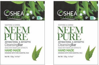 

Oshea Herbals Neempure Cleansing Bar - 125 gm(250 g, Pack of 2)