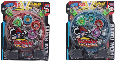

Civil Metal Fusion 8D/8pcs Clash of Power Beyblades -Pack Of 2(Multicolor)